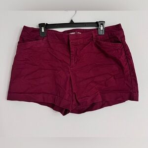 Old Navy Women's Burgundy Bermuda Shorts